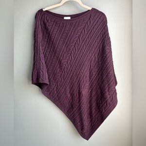 J.Jill Cable-knit Pancho